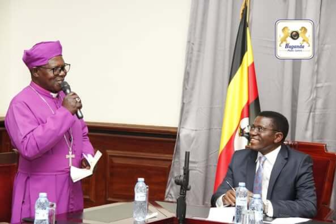 Bishop Katumba expresses his gratitude to the Katikkiro Bishop Katumba expresses his gratitude to the Katikkiro
